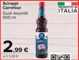 Carrefour Market Sciroppi Carrefour Gusti Assortiti 500 ml offerta