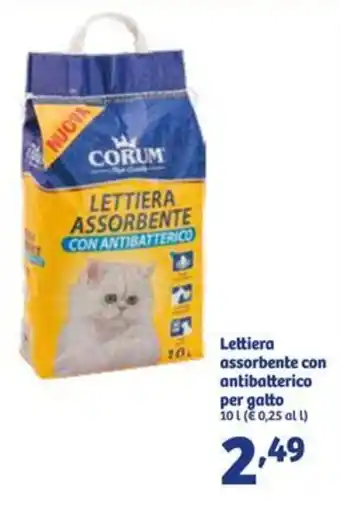 In'S Mercato Lettiera assorbente con antibatterico per gatto 10 l offerta