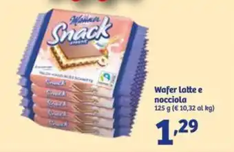 In'S Mercato Wafer latte e nocciola 125 g offerta