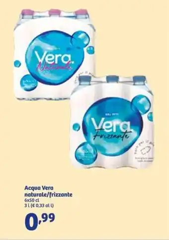 In'S Mercato Acqua Vera naturale/frizzante 6x50 cl offerta