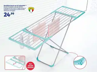 Stendibiancheria con ali estensibili