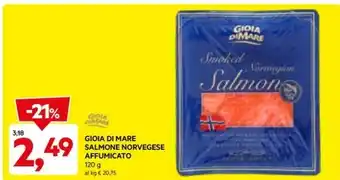 DPiù GIOIA DI MARE SALMONE NORVEGESE AFFUMICATO offerta