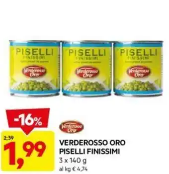DPiù VERDEROSSO ORO PISELLI FINISSIMI offerta