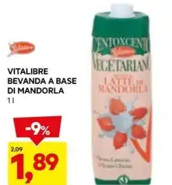 DPiù VITALIBRE BEVANDA A BASE DI MANDORLA offerta