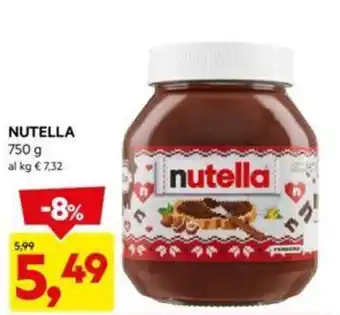 DPiù NUTELLA 750 g offerta