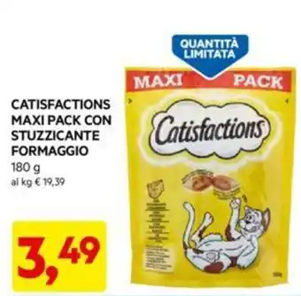 DPiù CATISFACTIONS MAXI PACK CON STUZZICANTE FORMAGGIO 180 g offerta