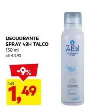 DPiù DEODORANTE SPRAY 48H TALCO offerta