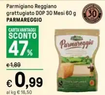 Iper La Grande Parmigiano Reggiano grattugiato DOP 30 Mesi 60 g PARMAREGGIO offerta