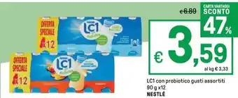 Iper La Grande LC1 con probiotico gusti assortiti 90 g x12 NESTLÉ offerta