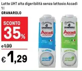 Latte UHT alta digeribilità senza lattosio Accadì 1 l GRANAROLO