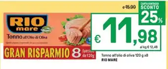 Iper La Grande Tonno all'olio di oliva 120 g x8 RIO MARE offerta