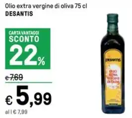 Iper La Grande Olio extra vergine di oliva 75 cl DESANTIS offerta