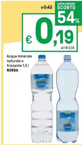 Iper La Grande Acqua minerale naturale o frizzante 1,5 l NORDA offerta