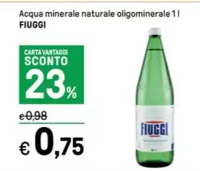 Iper La Grande Acqua minerale naturale oligominerale 1 l FIUGGI offerta
