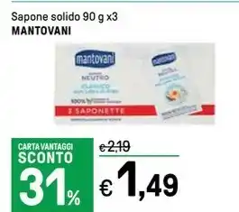 Iper La Grande Sapone solido 90 g x3 MANTOVANI offerta