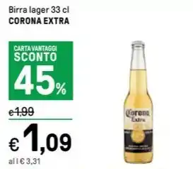 Iper La Grande Birra lager 33 cl CORONA EXTRA offerta