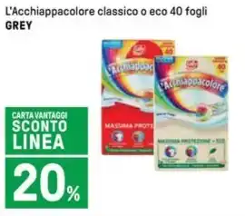 Iper La Grande L'Acchiappacolore classico o eco 40 fogli GREY offerta