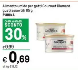 Iper La Grande Alimento umido per gatti Gourmet Diamant gusti assortiti 85 g PURINA offerta