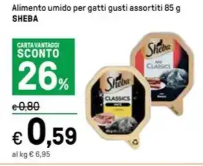 Iper La Grande Alimento umido per gatti gusti assortiti 85 g SHEBA offerta