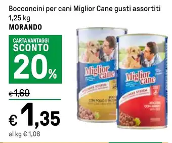 Iper La Grande Bocconcini per cani Miglior Cane gusti assortiti 1,25 kg MORANDO offerta
