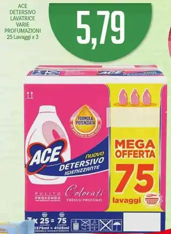 Supermercati Piccolo Ace Detersivo Lavatrice Varie Profumazioni 25 Lavaggi x 3 offerta