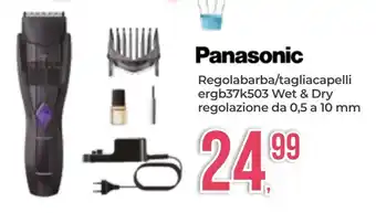 Panasonic Regolabarba/tagliacapelli ergb37k503 Wet & Dry regolazione da 0,5 a 10 mm