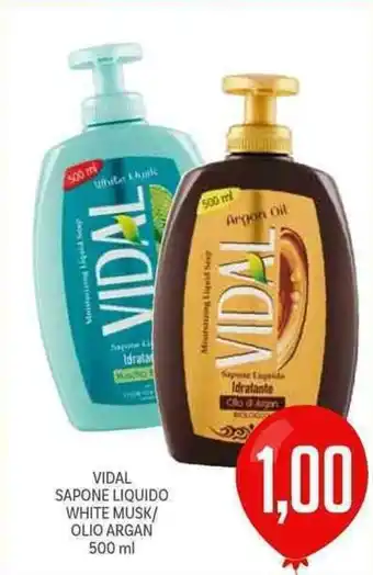 Vidal Sapone Liquido White Musk/Olio Argan 500 ml