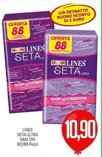 Supermercati Piccolo Lines Seta Ultra Vari Tipi 80/88 Pezzi offerta