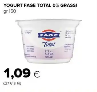 Tigre YOGURT FAGE TOTAL 0% GRASSI gr 150 offerta