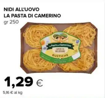 Tigre NIDI ALL'UOVO LA PASTA DI CAMERINO gr 250 offerta