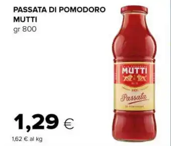 Tigre PASSATA DI POMODORO MUTTI gr 800 offerta