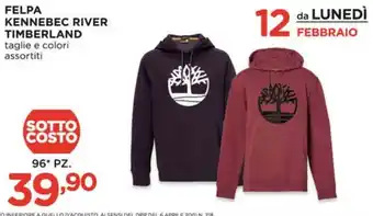 FELPA KENNEBEC RIVER TIMBERLAND taglie e colori assortiti