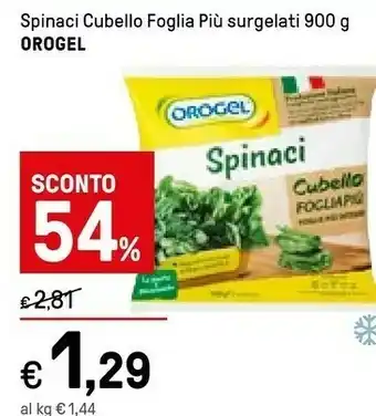 Iper La Grande Orogel Spinaci offerta