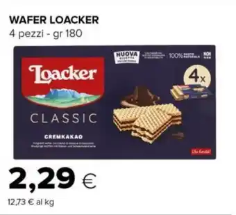 Tigre WAFER LOACKER 4 pezzi - gr 180 offerta