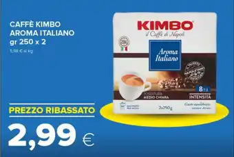 Tigre CAFFÈ KIMBO AROMA ITALIANO gr 250 x 2 offerta