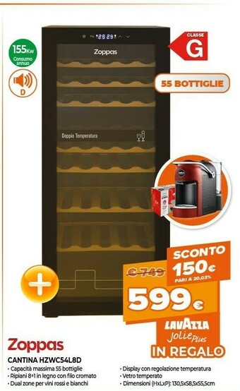 Expert Zoppas Cantina HZWC54L8D offerta