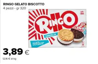 Tigre RINGO GELATO BISCOTTO 4 pezzi - gr 320 offerta