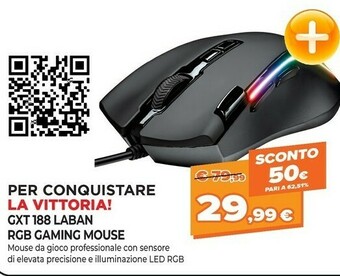 Expert Trust GXT 188 Laban RGB Gaming Mouse offerta