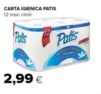 Tigre CARTA IGIENICA PATIS 12 maxi rotoli offerta