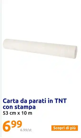 Action Carta da parati in TNT con stampa 53 cm x 10 m offerta