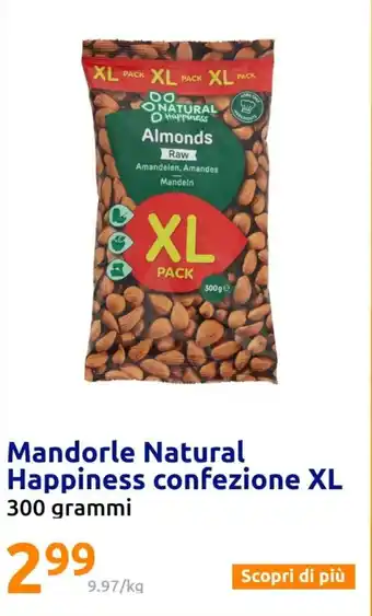 Action Mandorle Natural Happiness confezione XL 300 grammi offerta