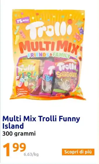 Action Multi Mix Trolli Funny Island 300 grammi offerta