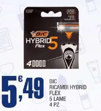 Splendidi e Splendenti BIC RICAMBI HYBRID FLEX 5 LAME 4 PZ offerta