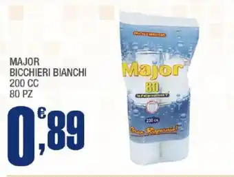 MAJOR BICCHIERI BIANCHI 200 CC 80 PZ