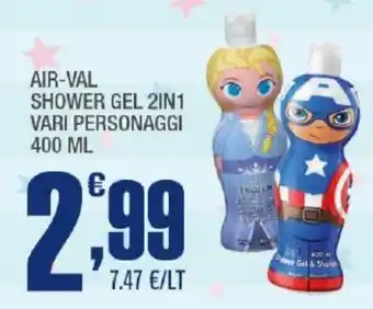 Splendidi e Splendenti AIR-VAL SHOWER GEL 2IN1 VARI PERSONAGGI 400 ML offerta