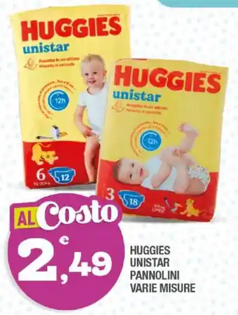Splendidi e Splendenti HUGGIES UNISTAR PANNOLINI VARIE MISURE offerta