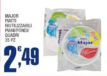 Splendidi e Splendenti MAJOR PIATTI RIUTILIZZABILI PIANI/FONDI/ QUADRI 35 PZ offerta