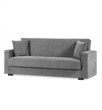 Eurobrico Divano letto 'nora' 3 posti grigio, 212x80x87 cm offerta