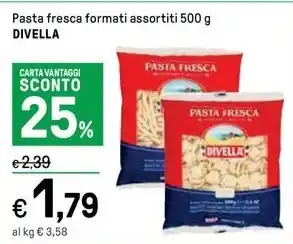 Iper La Grande Pasta fresca formati assortiti 500 g DIVELLA offerta