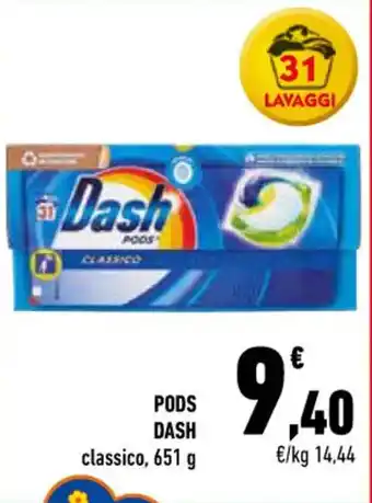 Conad City PODS DASH classico, 651 g offerta